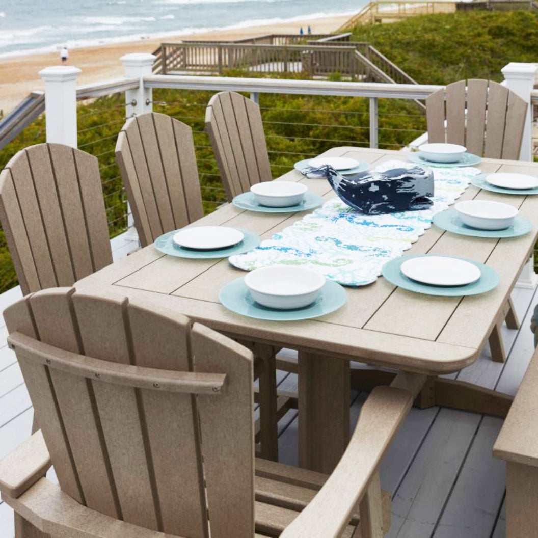 Chaise de salle à manger extérieure en plastique recyclé - Addy C11