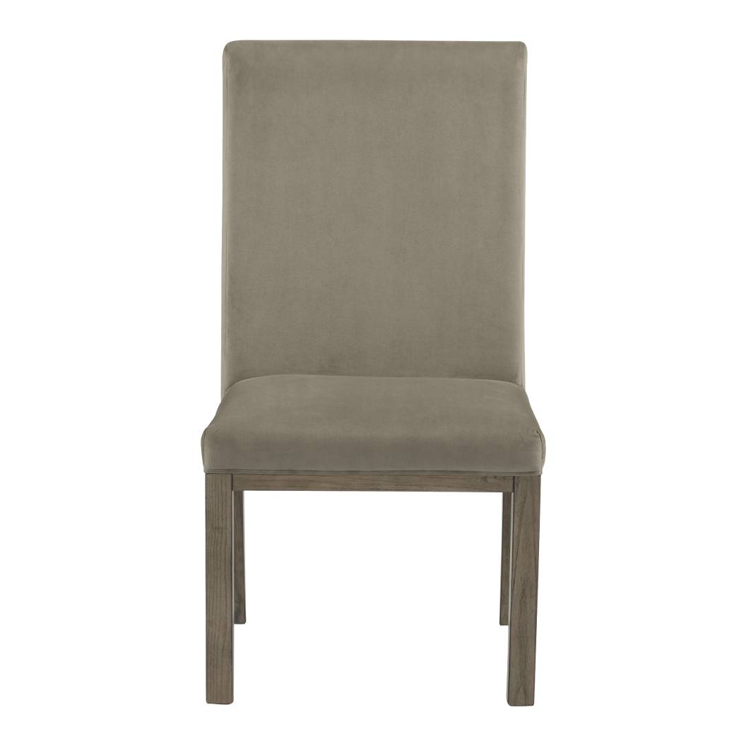 Ensemble de 2 chaises de salle à manger rembourrées en tissu brun clair - Chrestner