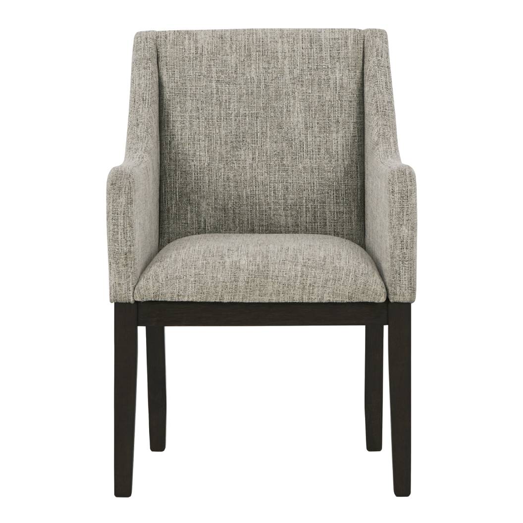 Ensemble de 2 chaises de salle à manger rembourrées en tissu beige - Burkhaus