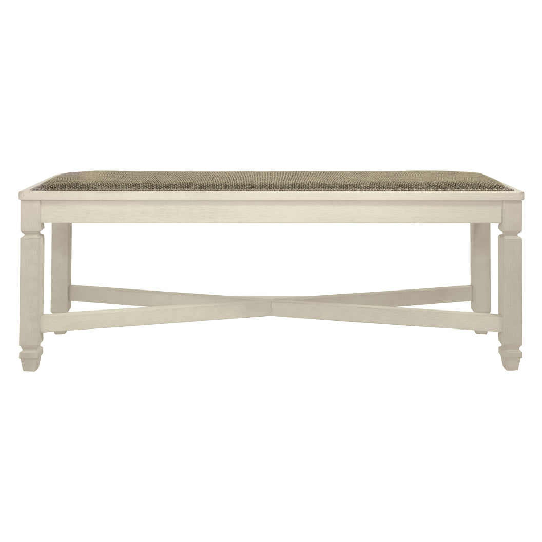 Banc de salle à manger Bolanburg en tissu gris
