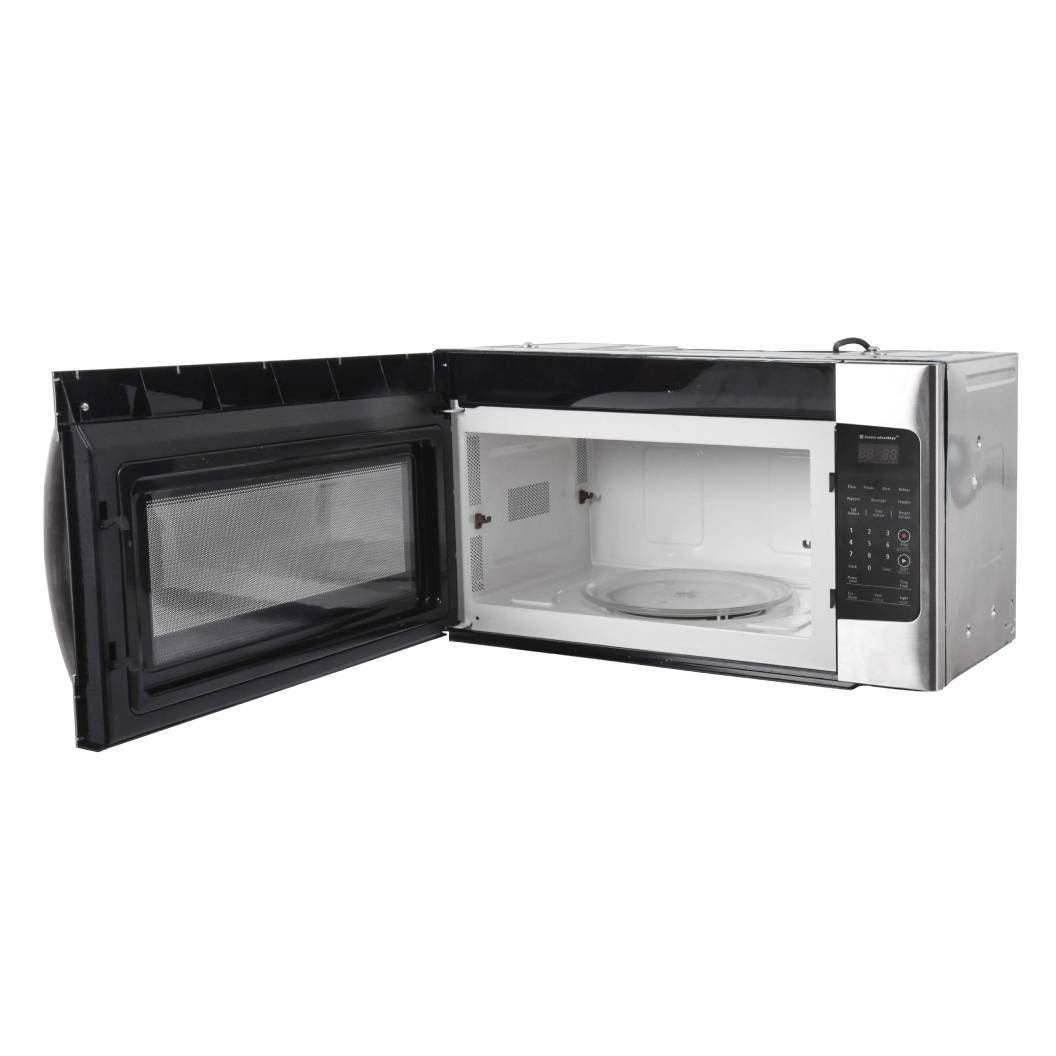 Micro-ondes à hotte 1,6 pi³, 1000W, en acier inoxydable