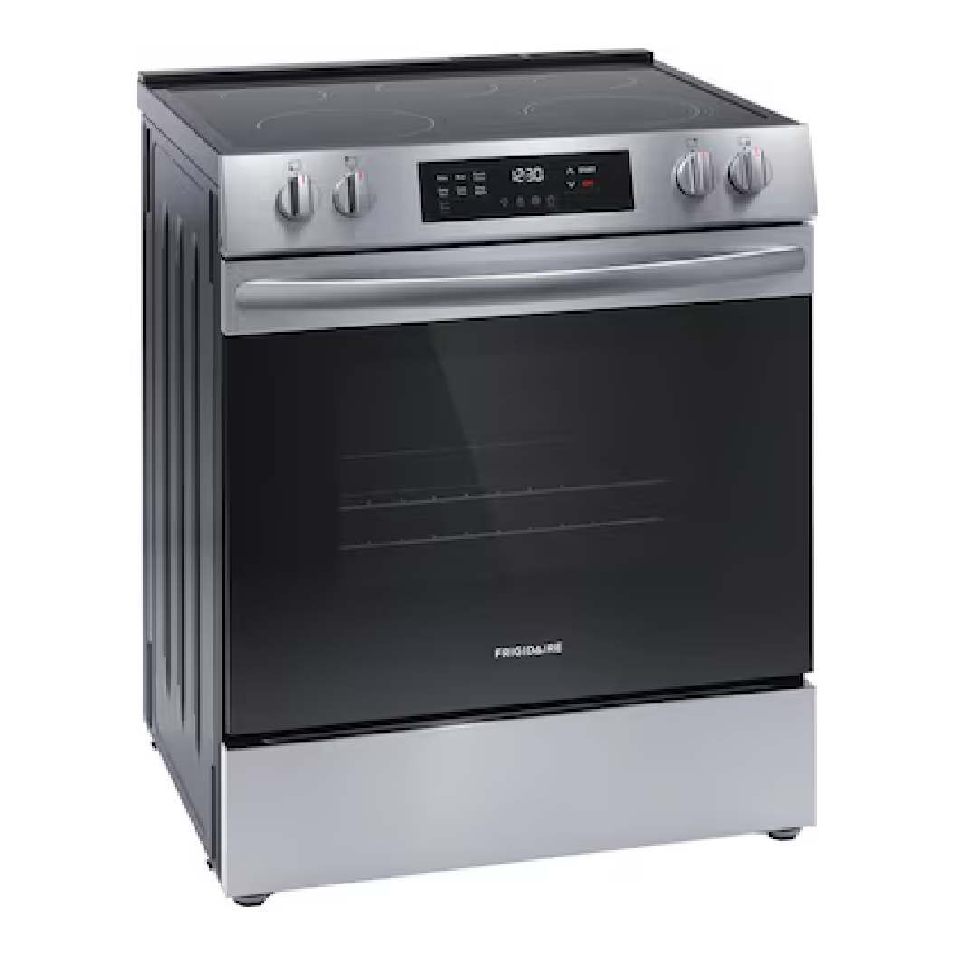 Cuisinière électrique à commandes frontales 30 po, 5,3 pi³ Inox avec 5 éléments