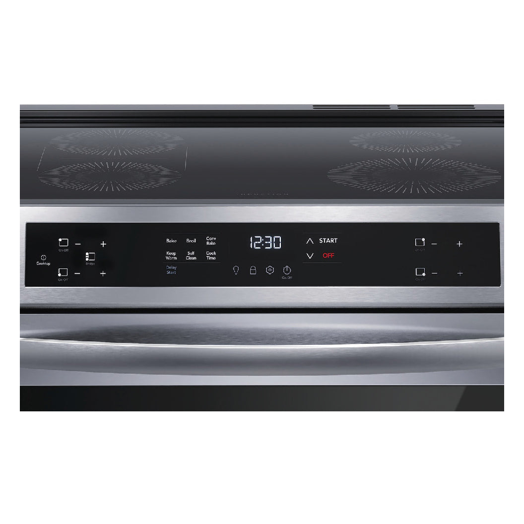 Cuisinière à induction encastrable 30 po 5,3 pi³ Inox avec 4 zones