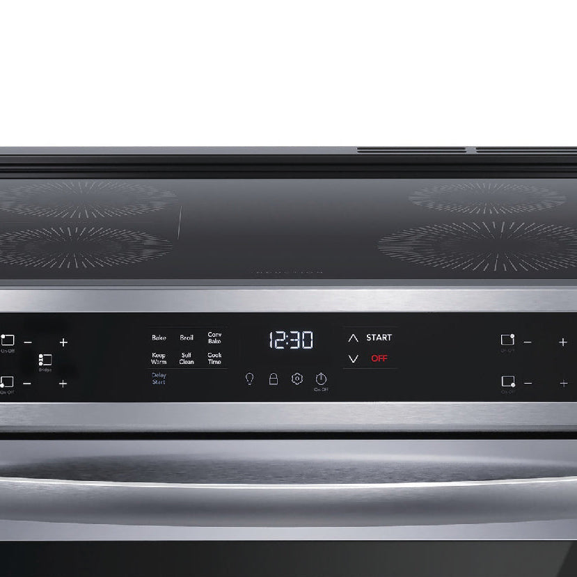 Cuisinière à induction encastrable 30 po, 5,3 pi³ Inox avec Convection et Autonettoyage
