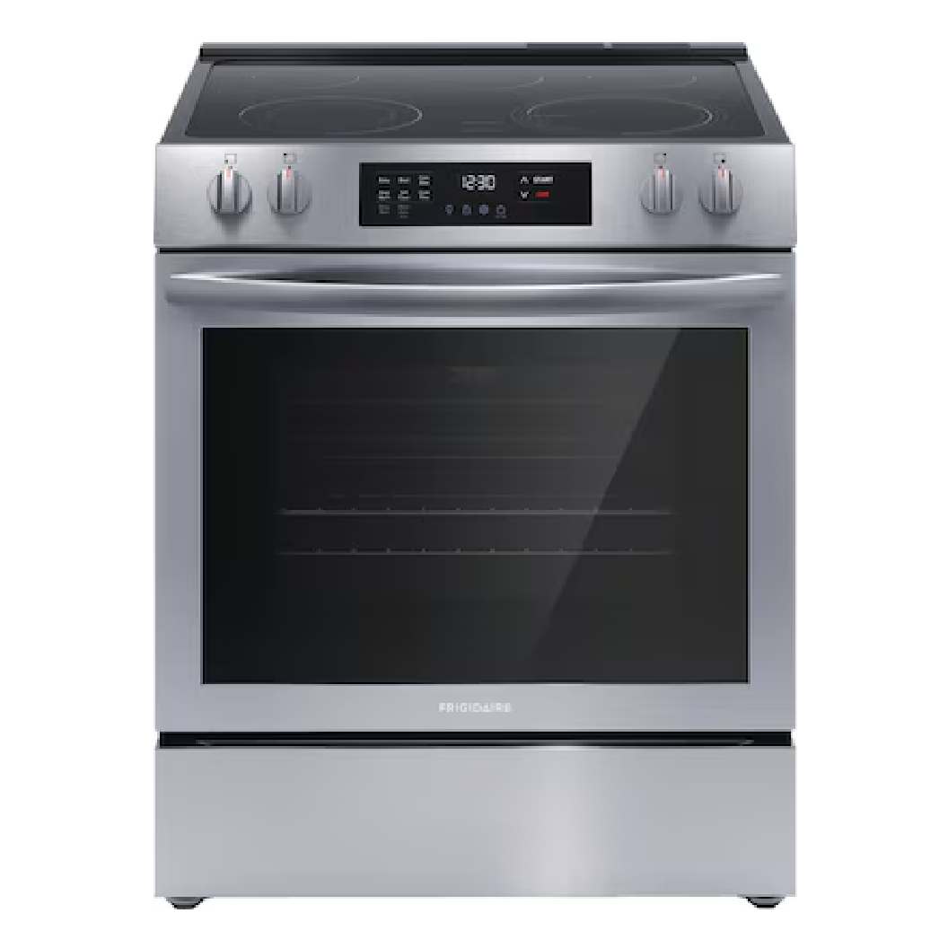 Cuisinière électrique à commandes frontales 30 po, 5,3 pi³ Inox avec 5 éléments