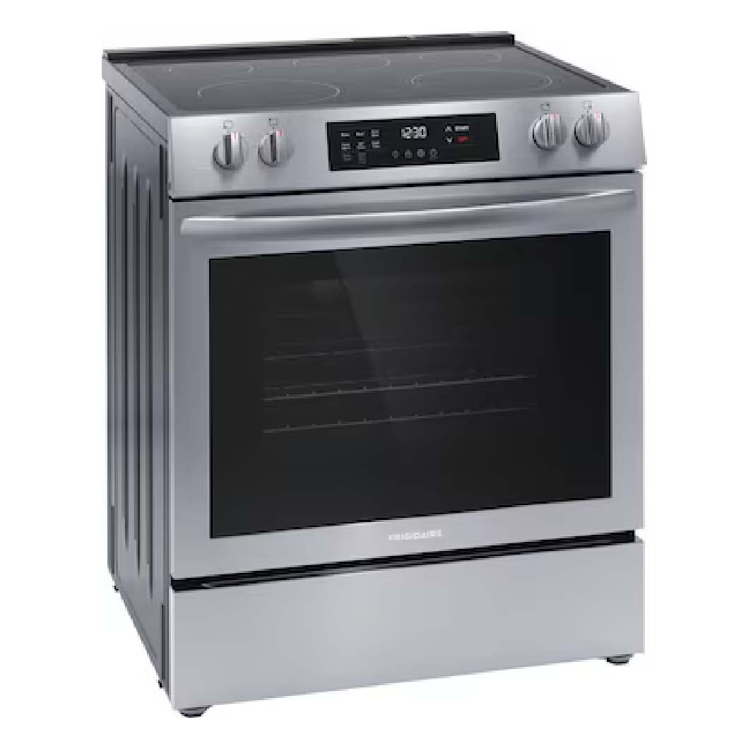 Cuisinière électrique à commandes frontales 30 po, 5,3 pi³ Inox avec 5 éléments