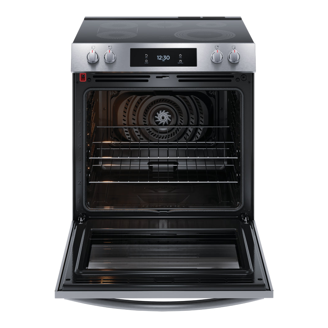 Cuisinière électrique encastrable 30 po, 6,2 pi³ Inox avec Convection totale, Air Fry et Sans préchauffage