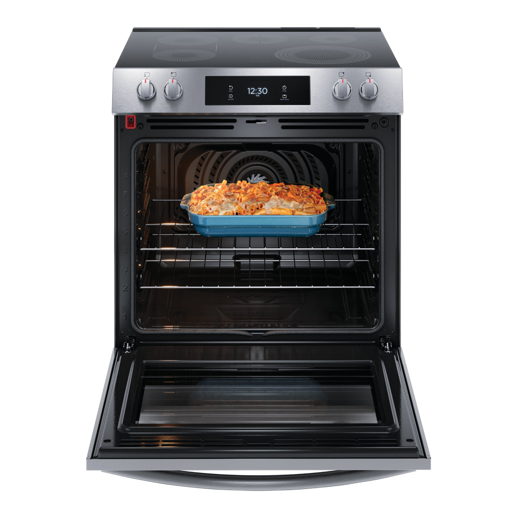 Cuisinière électrique encastrable 30 po, 6,2 pi³ Inox avec Convection totale, Air Fry et Sans préchauffage