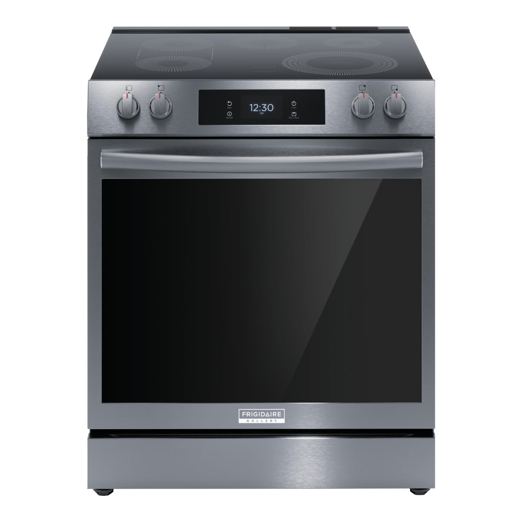 Cuisinière électrique encastrable 30 po, 6,2 pi³ Inox noir avec Convection totale, Air Fry et Sans préchauffage