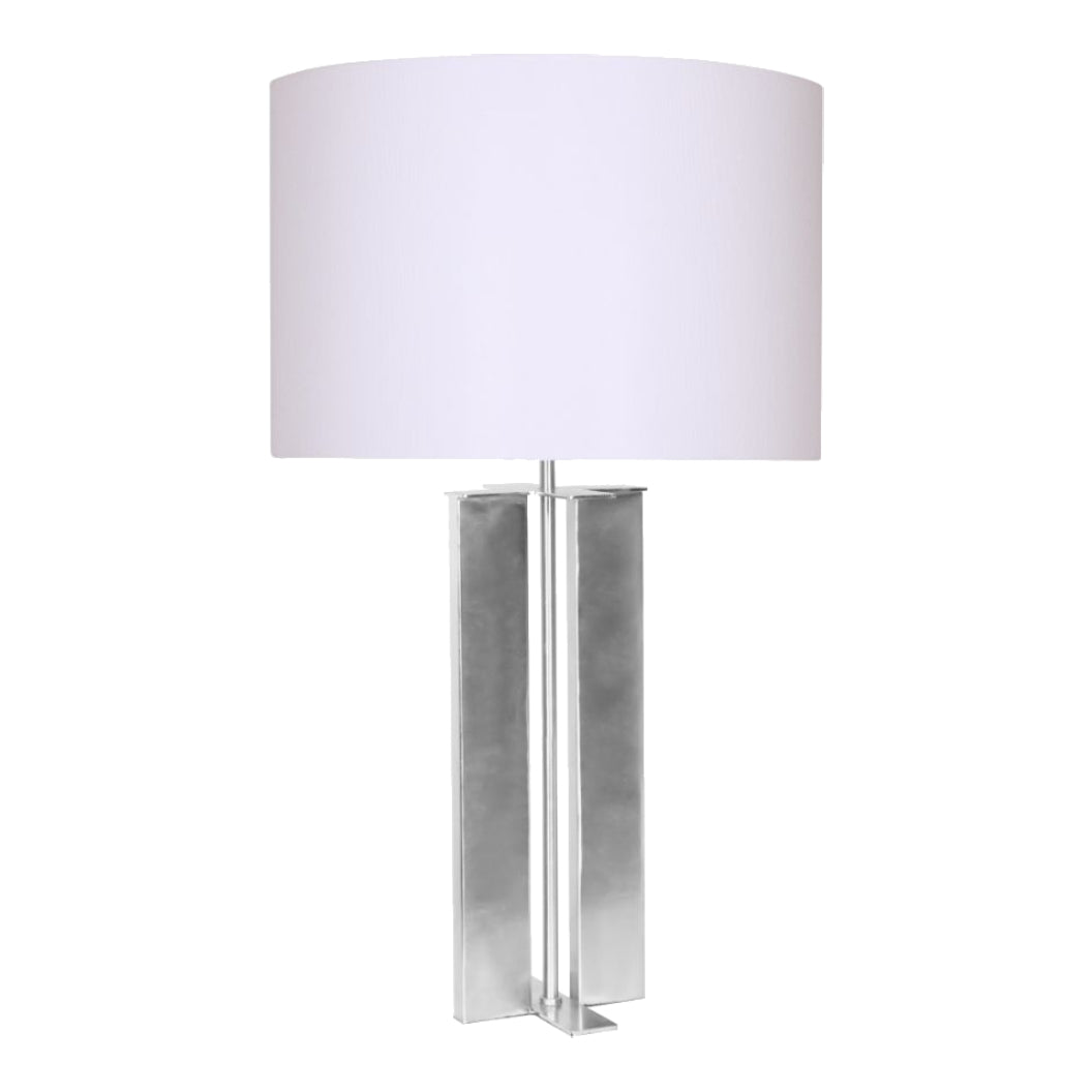 Lampe de table en métal au fini acier brossé 27 po. - Karson