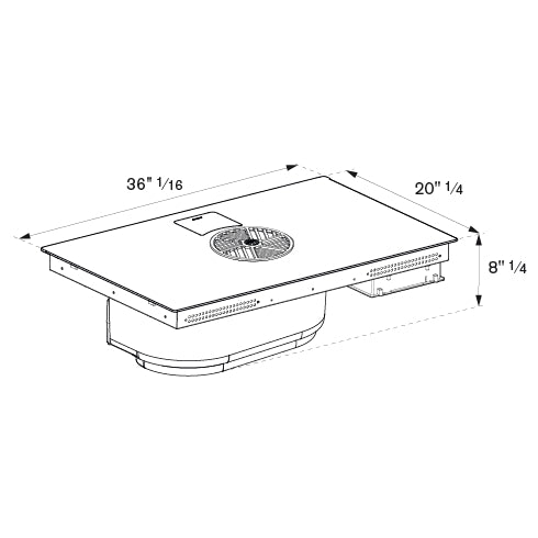 Plaque de cuisson à induction 36 po. à 4 zones