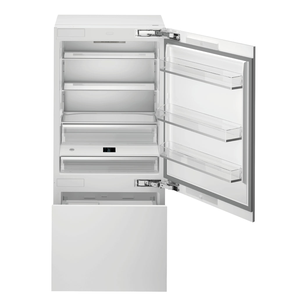 Réfrigérateur encastrable à congélateur inférieur 36 po, 19,8 pi³ - Panneau requis avec machine à glaçons - Série Professional