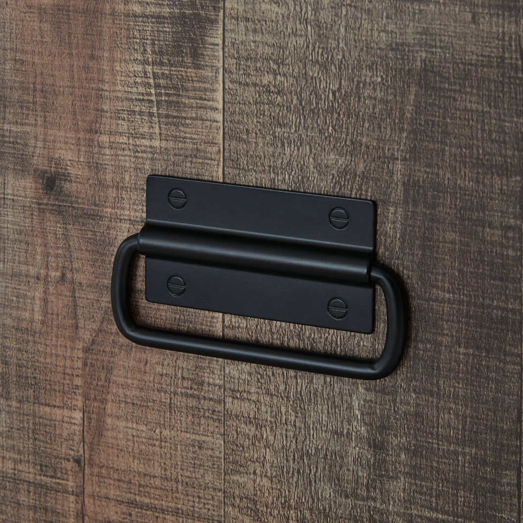 Table basse en bois/MDF brun rustique avec plateau relevable - Hollum