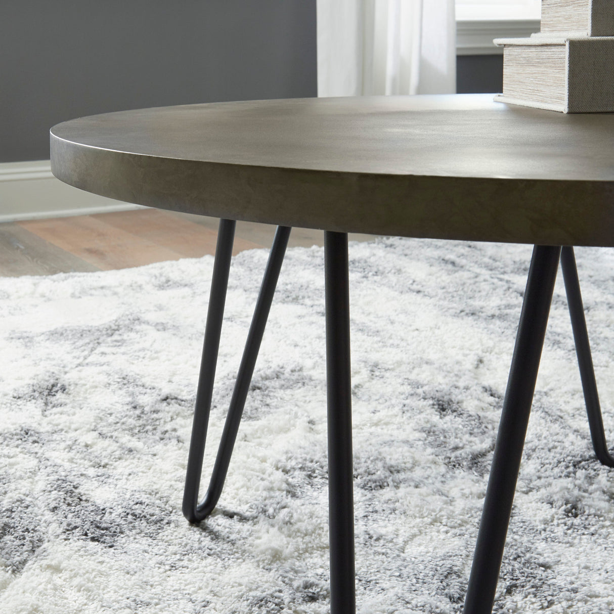 Ensemble de 3 tables en mélamine grise - Hadasky