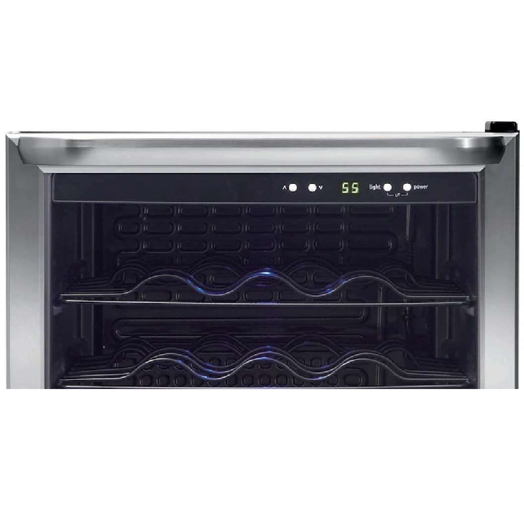 Refroidisseur à vin 22 po, 45 bouteilles Inox à 2 zones