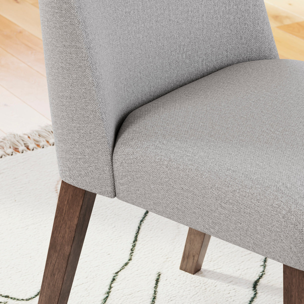 Ensemble de 2 chaises de salle à manger rembourrées en tissu - Lyncott