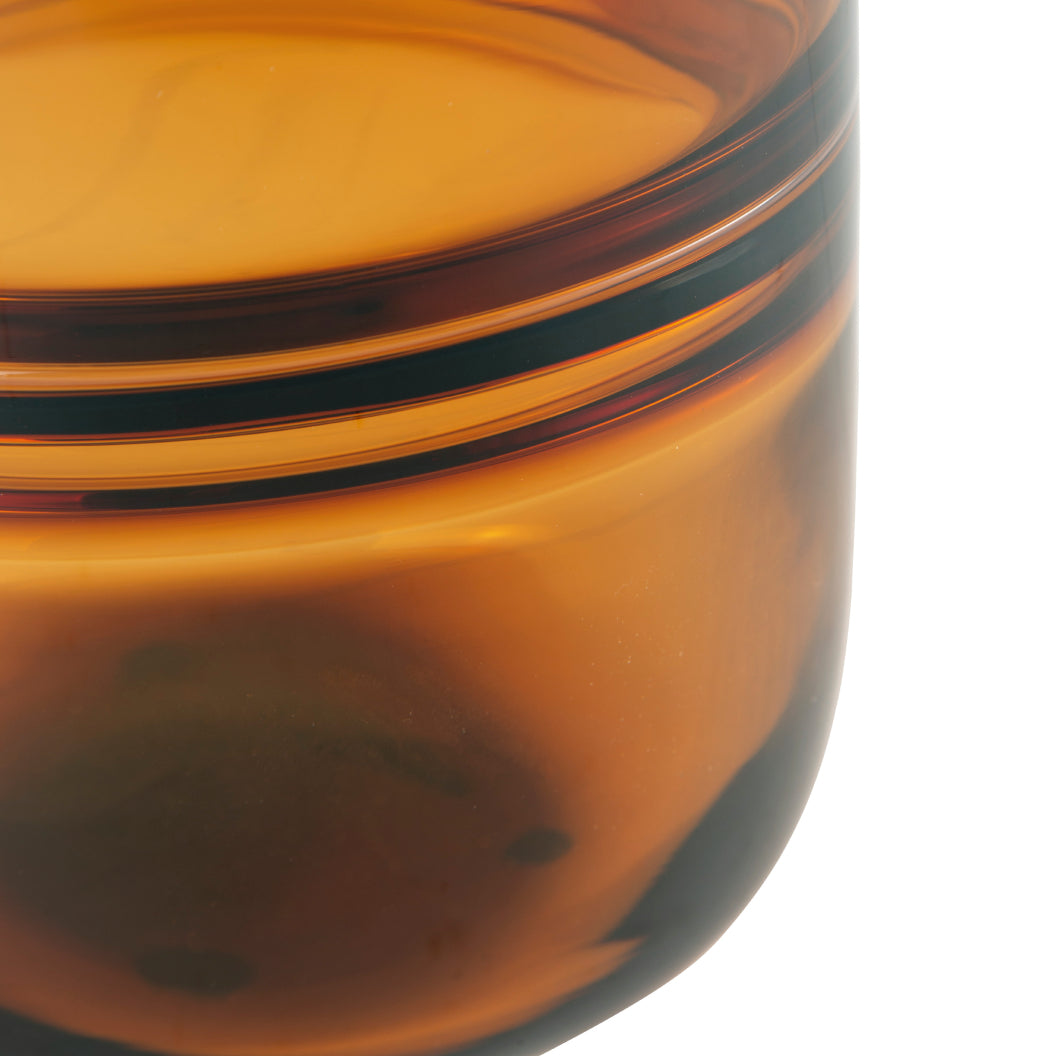 Vase en verre brun ambré opaque - Lemmitt