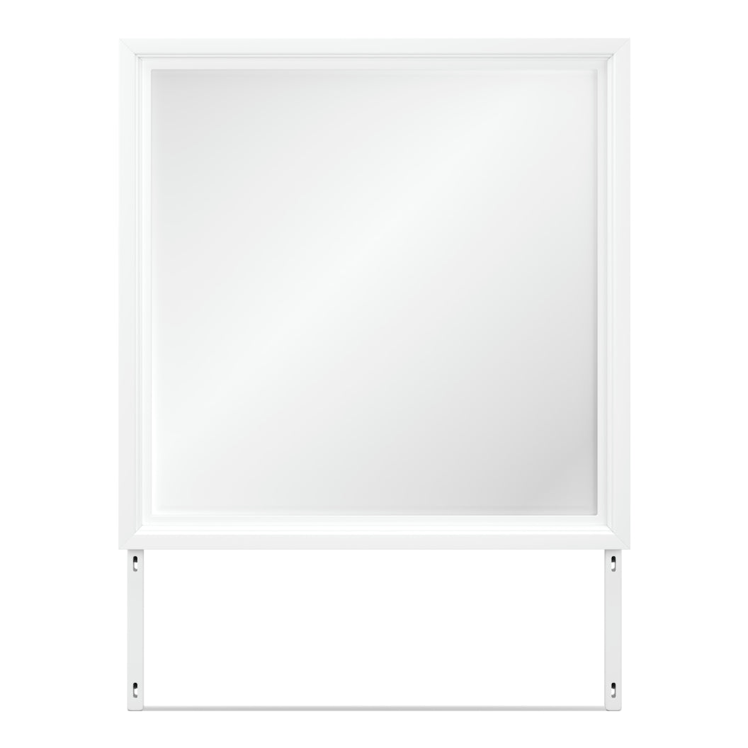 Miroir de bureau en bois/MDF blanc - Fortman