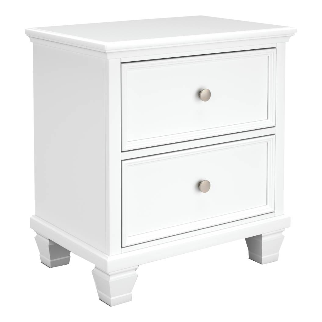 Table de chevet Blanc en bois - Fortman