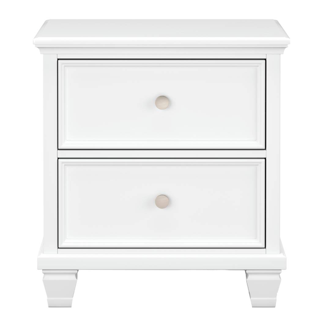 Table de chevet Blanc en bois - Fortman