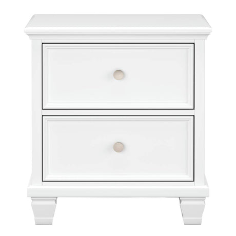 Table de chevet Blanc en bois - Fortman