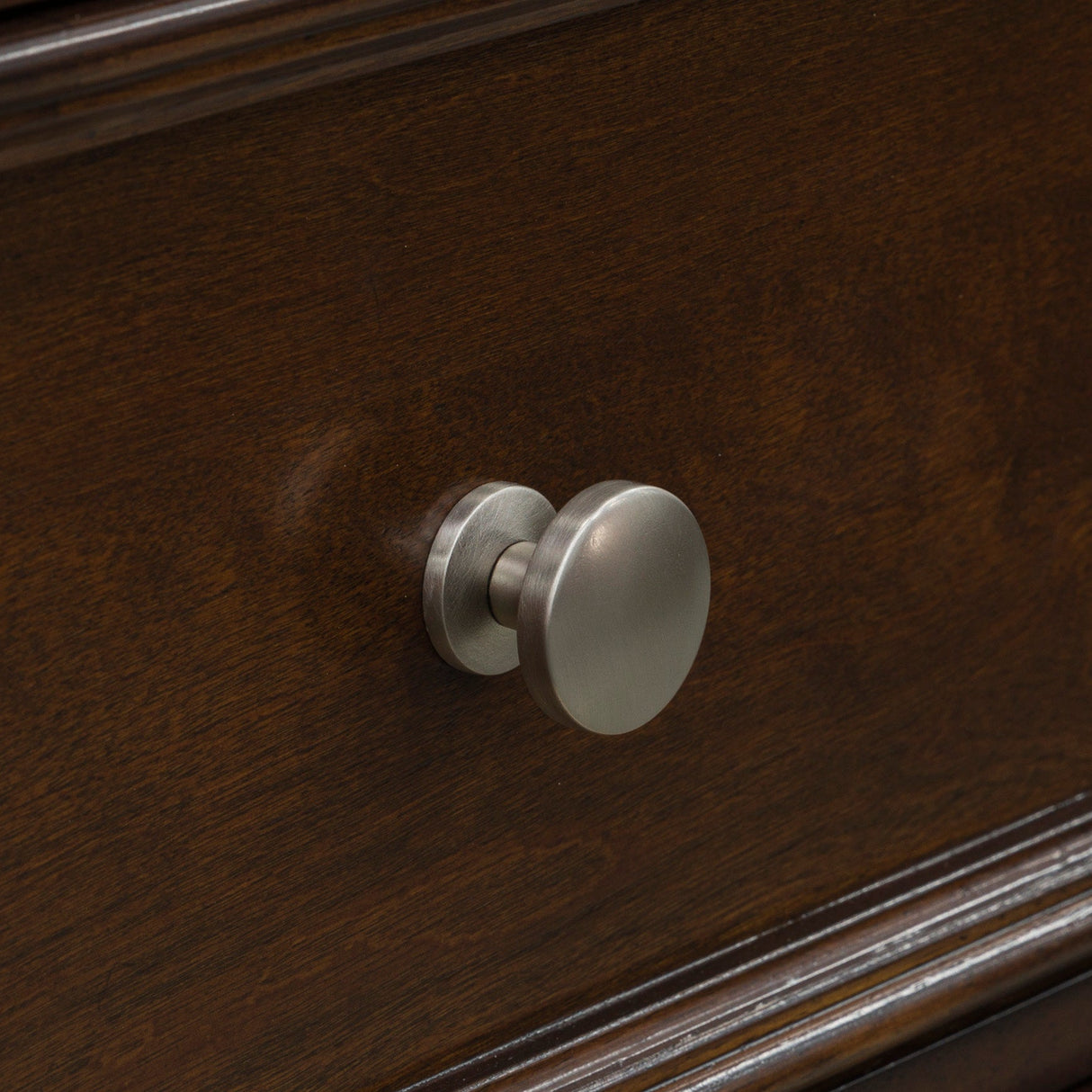 Table de chevet en bois/placage brun avec 2 tiroirs - Danabrin