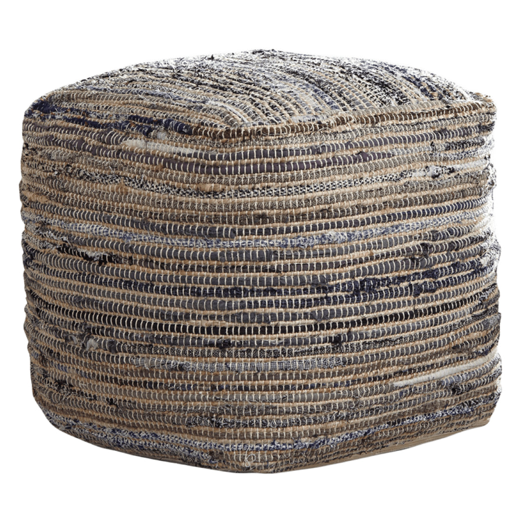 Pouf en tissu denim - Absalom