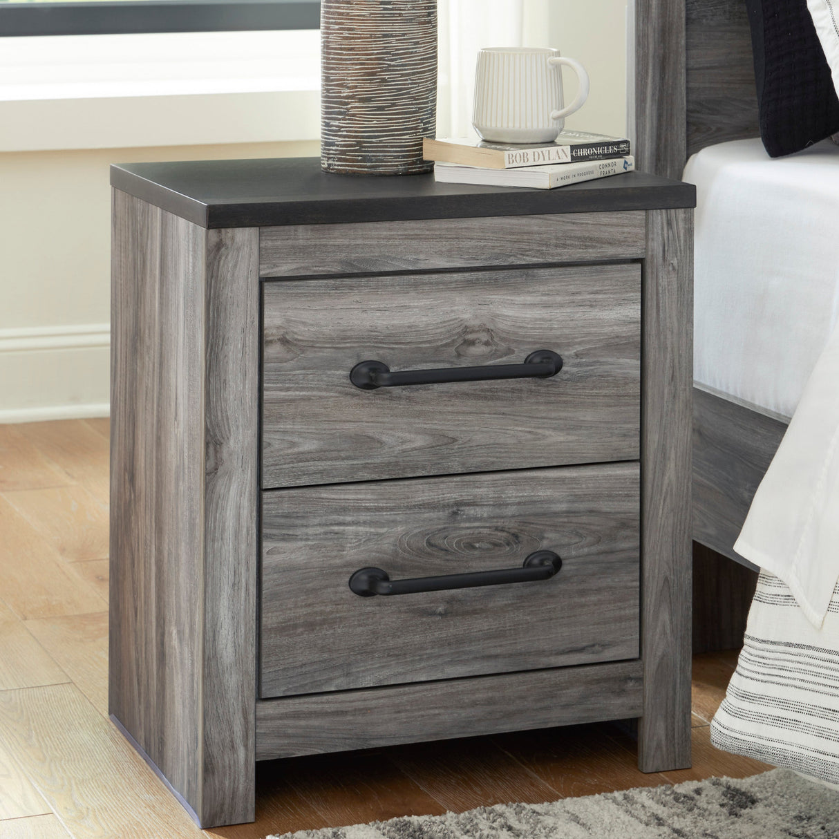 Table de chevet Gris en bois - Bronyan