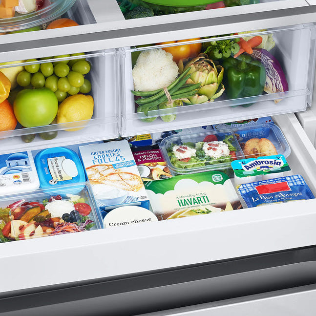 Réfrigérateur à portes françaises 33 po, 24,5 pi³ Inox avec SpaceMax™ et Machine à glaçons double