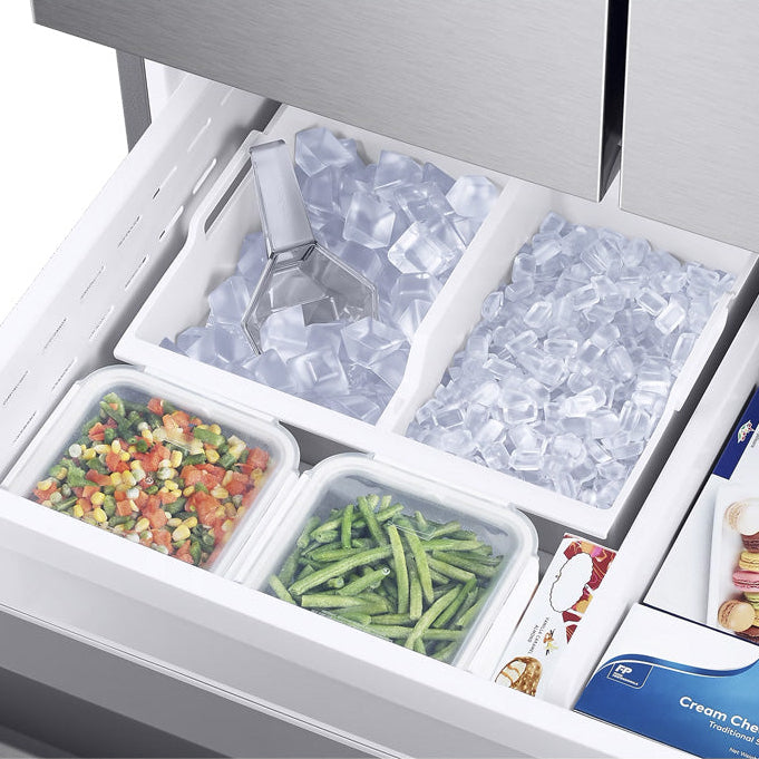 Réfrigérateur à portes françaises 33 po, 24,5 pi³ Inox avec SpaceMax™ et Machine à glaçons double