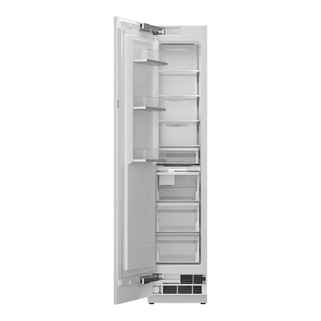 Congélateur colonne encastrable 18 po, 8,6 pi³ - Inox/Panneau requis avec machine à glaçons intégrée - Série Master