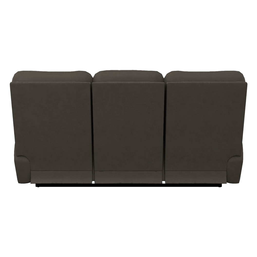 Sofa inclinable motorisé en cuir gris foncé avec ports USB intégrés - Trouper