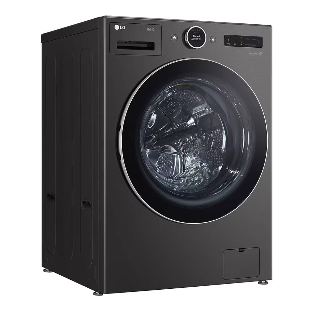 Laveuse à chargement frontal 5,8 pi³ anti-allergènes, acier noire