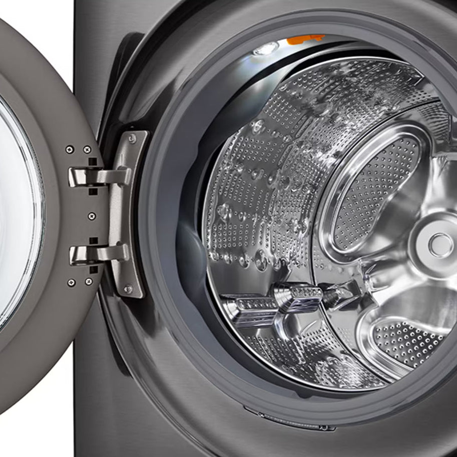 Laveuse à chargement frontal 5,8 pi³ anti-allergènes, acier noire