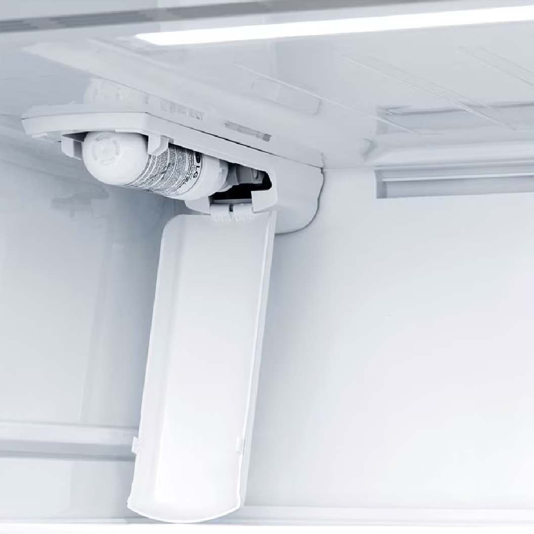 Réfrigérateur porte française 36 po, 28 pi³ à 3 portes Inox noir avec distributeur d'eau et glaçons