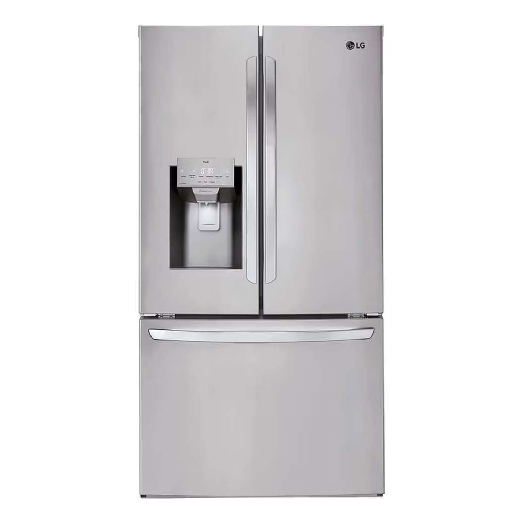 Réfrigérateur à portes françaises 36 po, 28 pi³ Inox avec Distributeur d'eau/glaçons et Wi-Fi