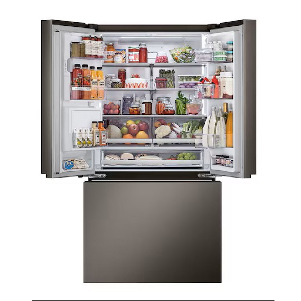 Réfrigérateur porte française à profondeur de comptoir 36 po, 26 pi³ Inox avec Wi-Fi et distributeur d'eau