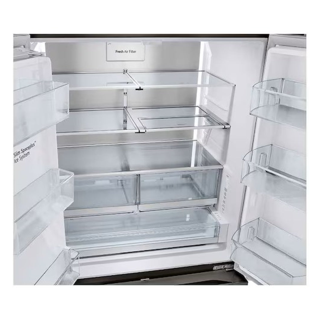 Réfrigérateur porte française à profondeur de comptoir 36 po, 26 pi³ Inox avec Wi-Fi et distributeur d'eau