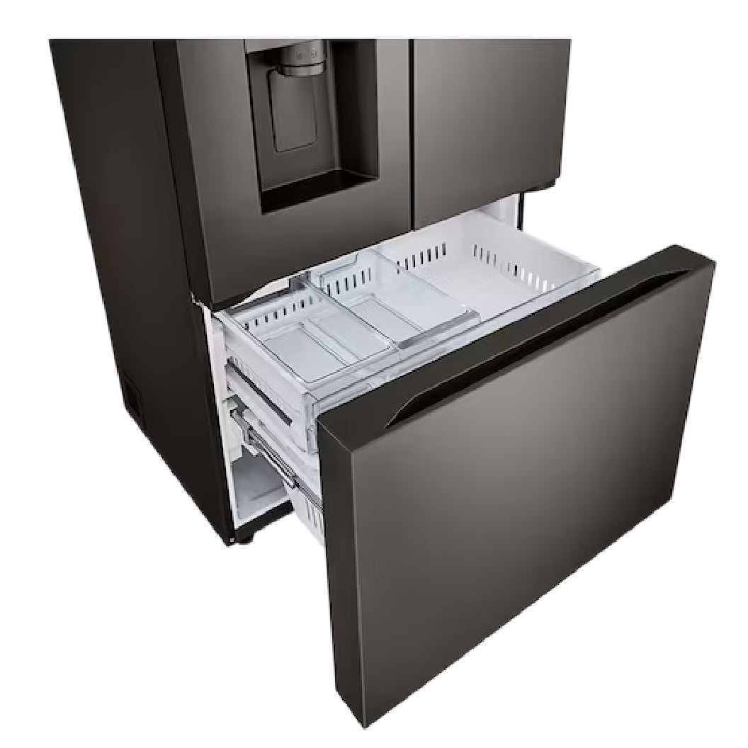Réfrigérateur porte française à profondeur de comptoir 36 po, 26 pi³ Inox avec Wi-Fi et distributeur d'eau