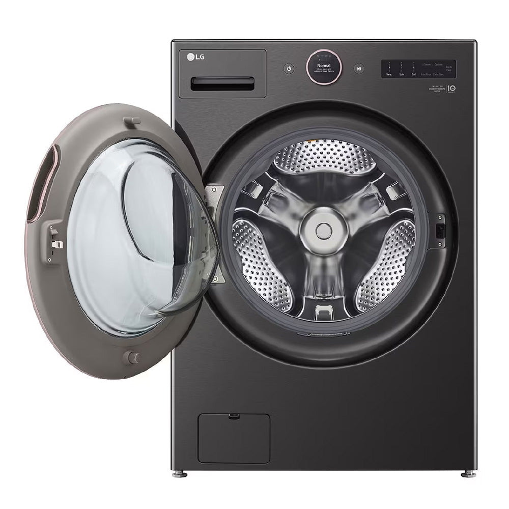 Laveuse à chargement frontal 27 po, 5,8 pi³, Acier noir à très grande capacité et silencieuse