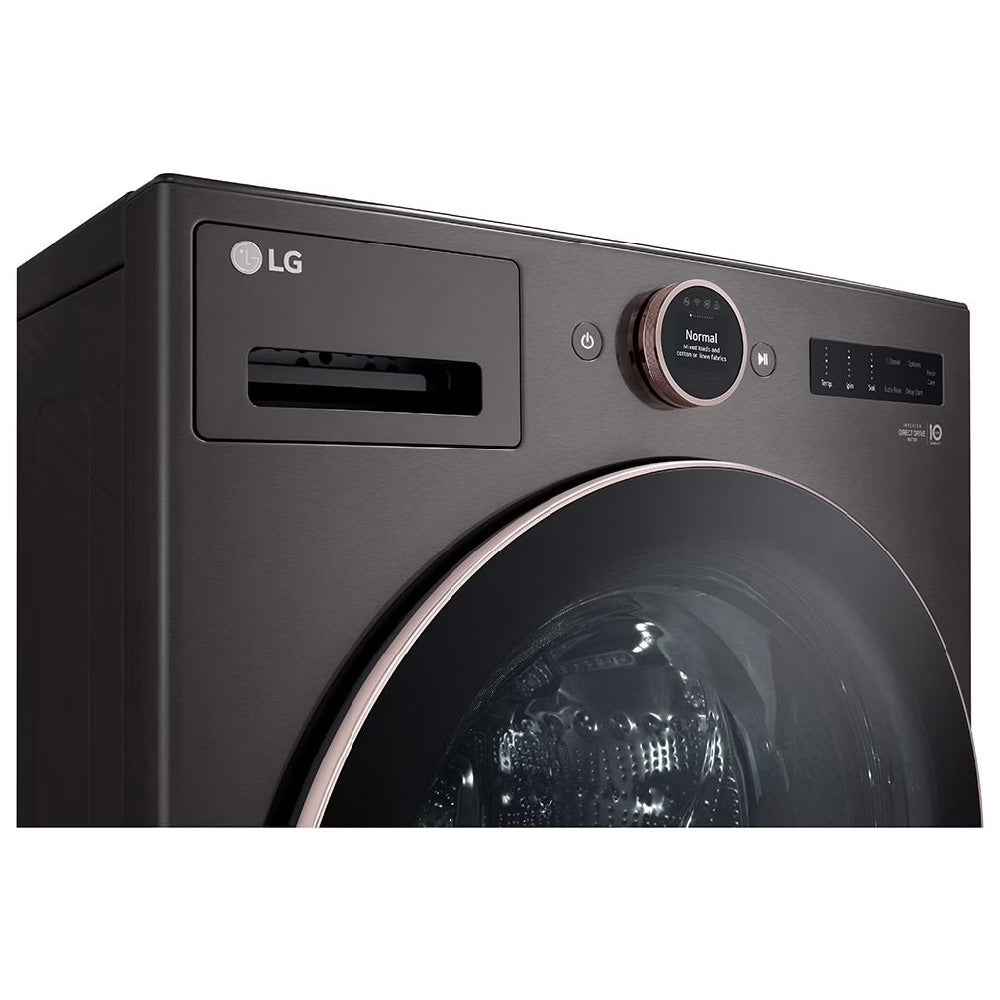 Laveuse à chargement frontal 27 po, 5,8 pi³, Acier noir à très grande capacité et silencieuse