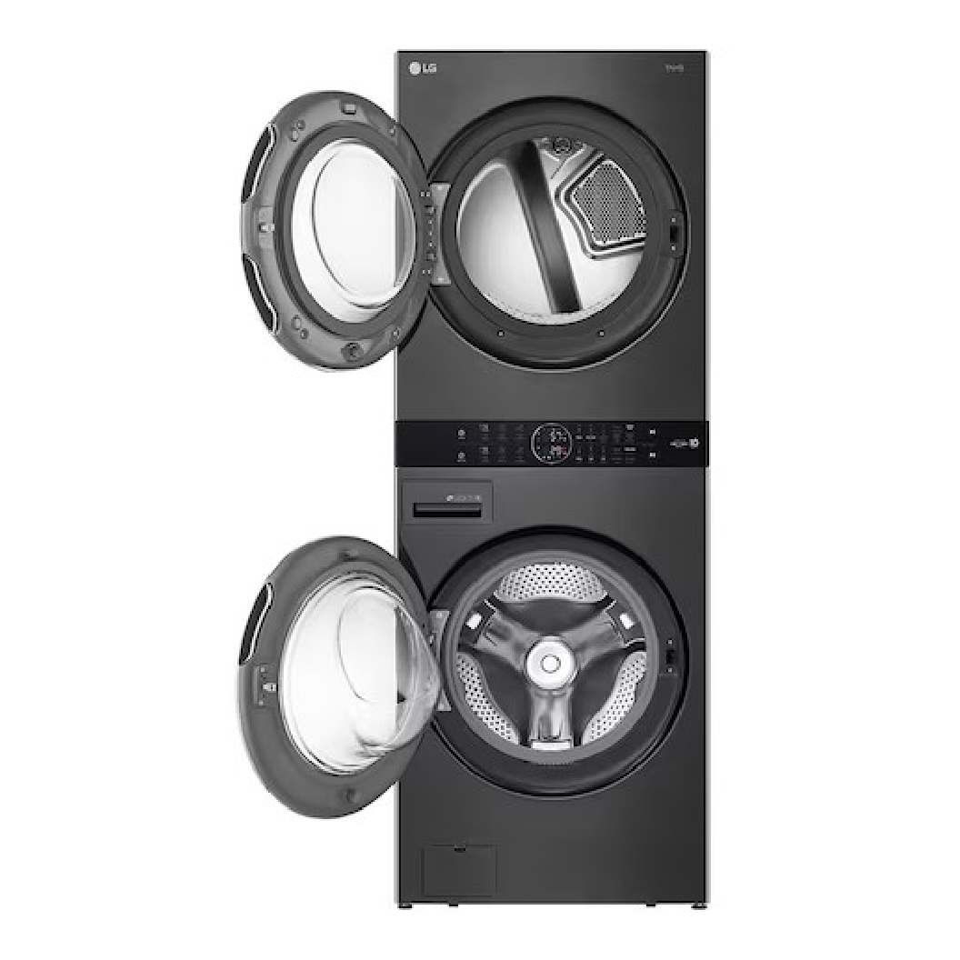 Tour de lavage au gaz 5,2 pi³ / 7,4 pi³ Inox noir avec TurboWash™ et TurboSteam™