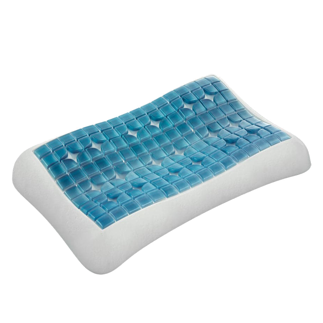 Oreiller en mousse à mémoire de forme et gel rafraîchissant - Contour