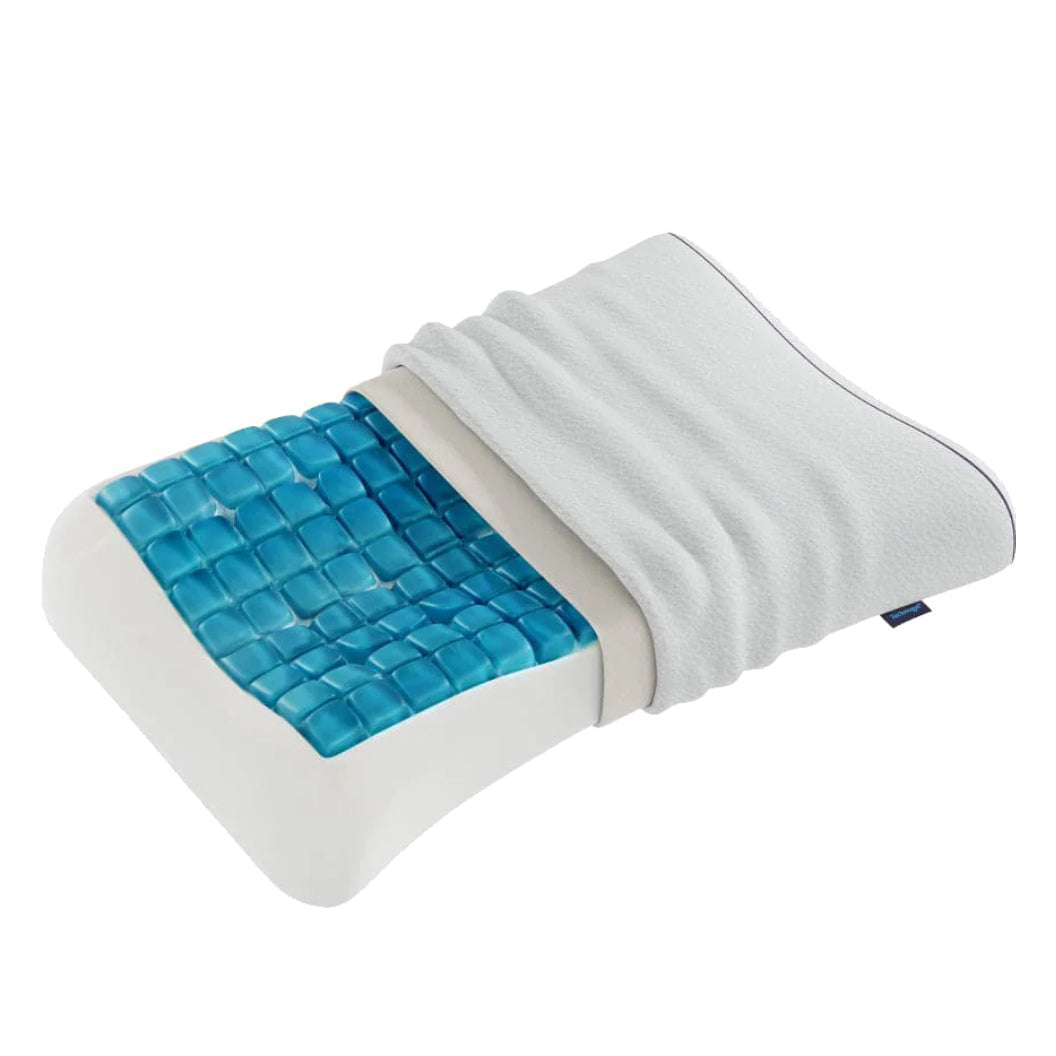 Oreiller en mousse à mémoire de forme et gel rafraîchissant - Contour