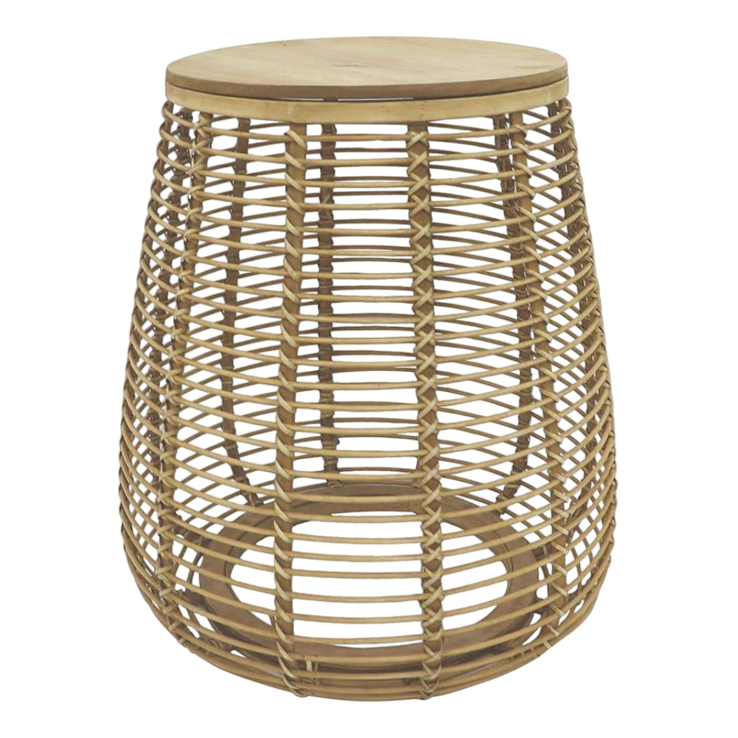 Table d'appoint en bois et en bambou naturel - Barou