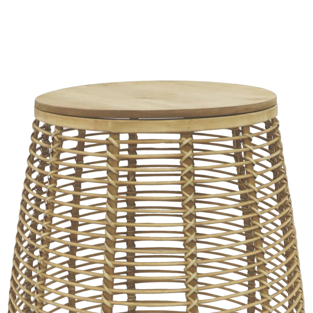 Table d'appoint en bois et en bambou naturel - Barou