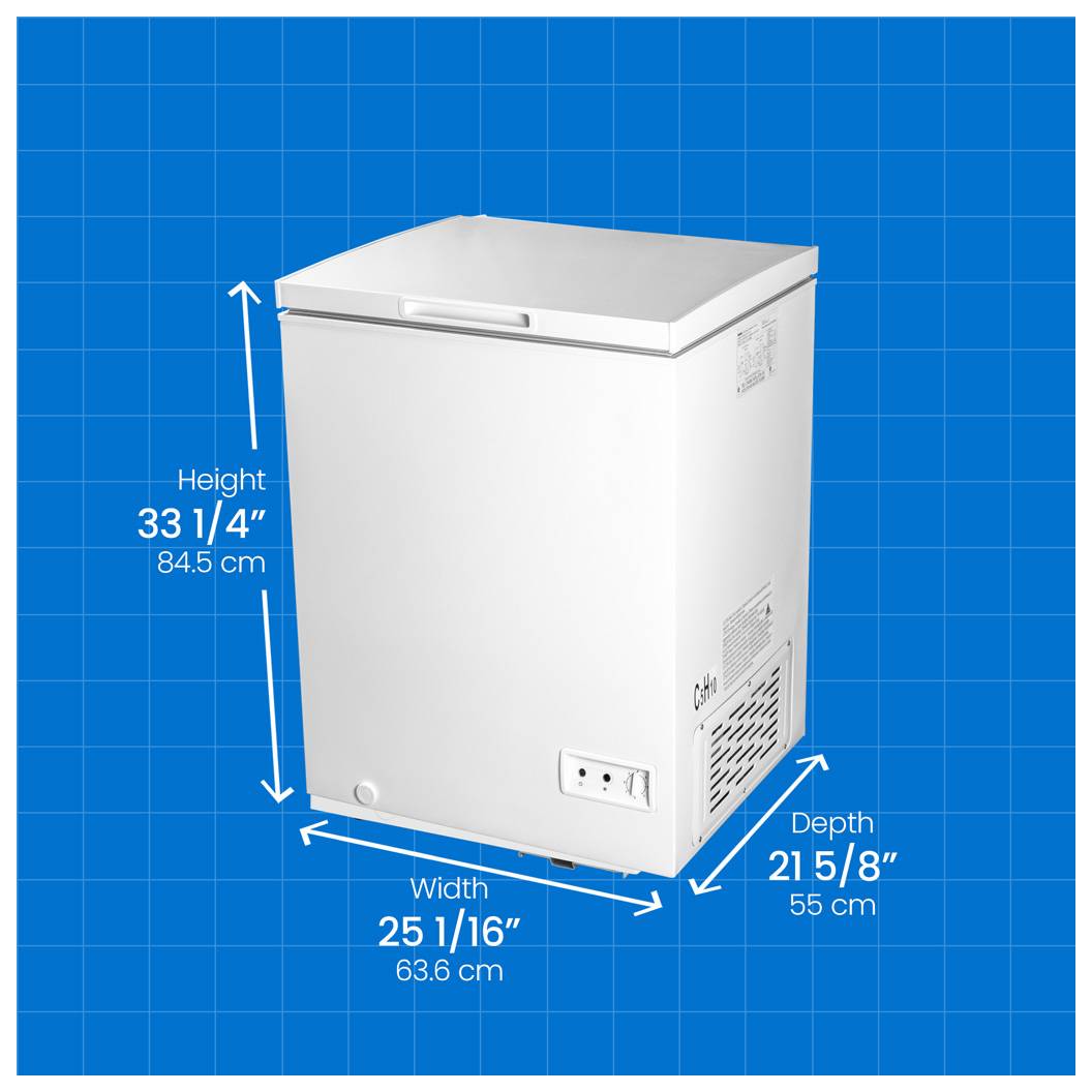 Congélateur coffre 26 po blanc