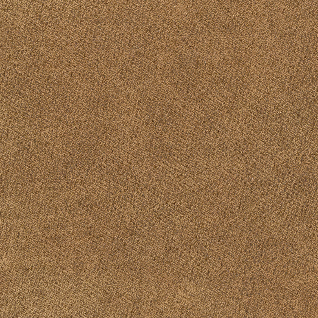 Sofa condo aspect cuir brun caramel avec coussins - Telora