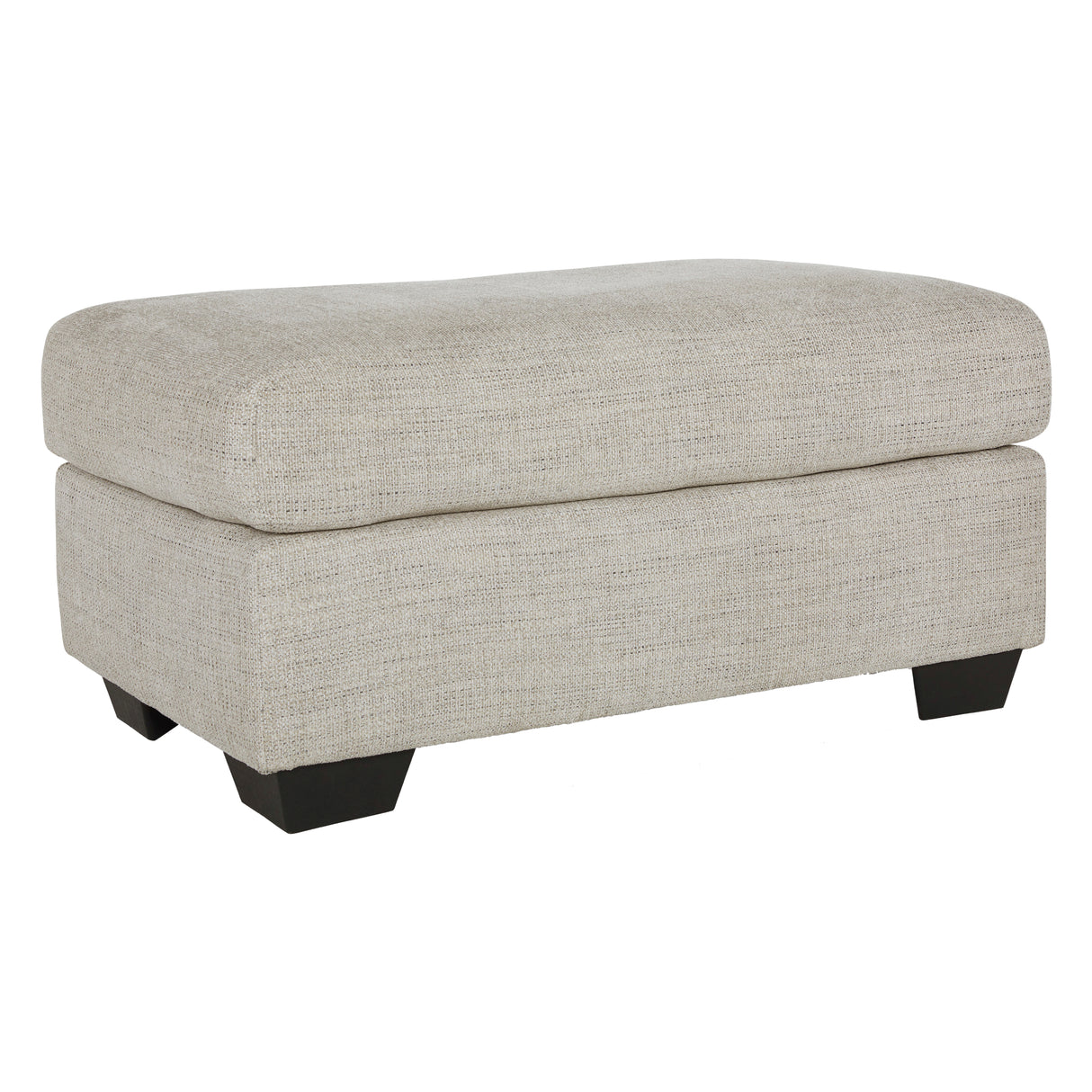 Ottoman en tissu beige pâle - Vayna