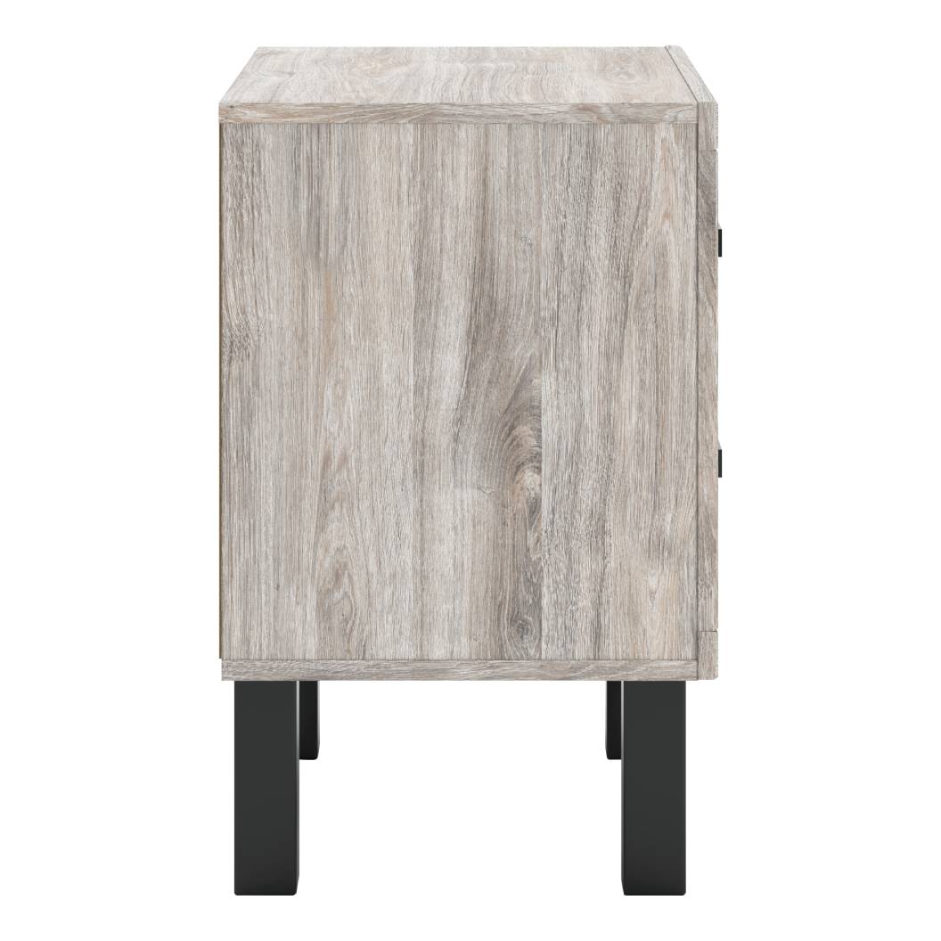 Table de chevet Gris en bois et métal - Vessalli